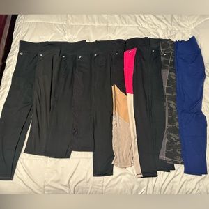 10 pairs of Fabletics leggings. Various styles all size L. Only sold as set